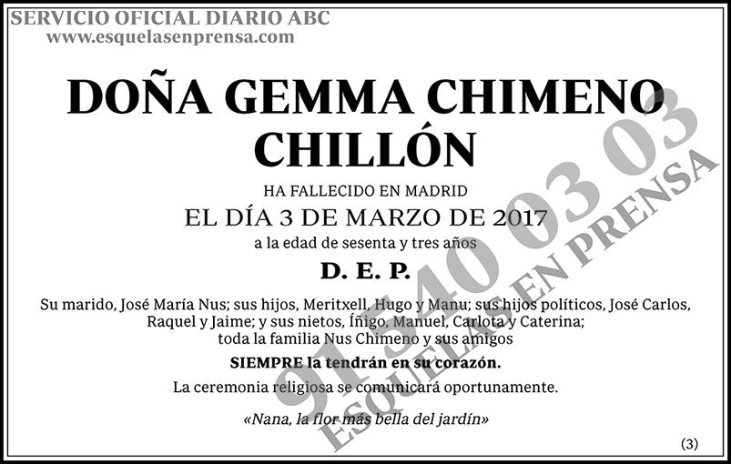 Gemma Chimeno Chillón